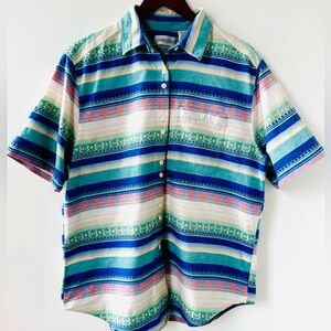 Retro Style Men’s XL Button Down Shirt Cotton
